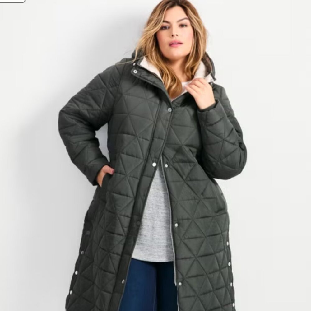 Avenue Quinn Longline Puffer Jacket